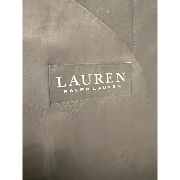 Lauren Ralph Lauren Black Wool Blend Sport Coat Blazer Mens Size 46L - Picture 8 of 9